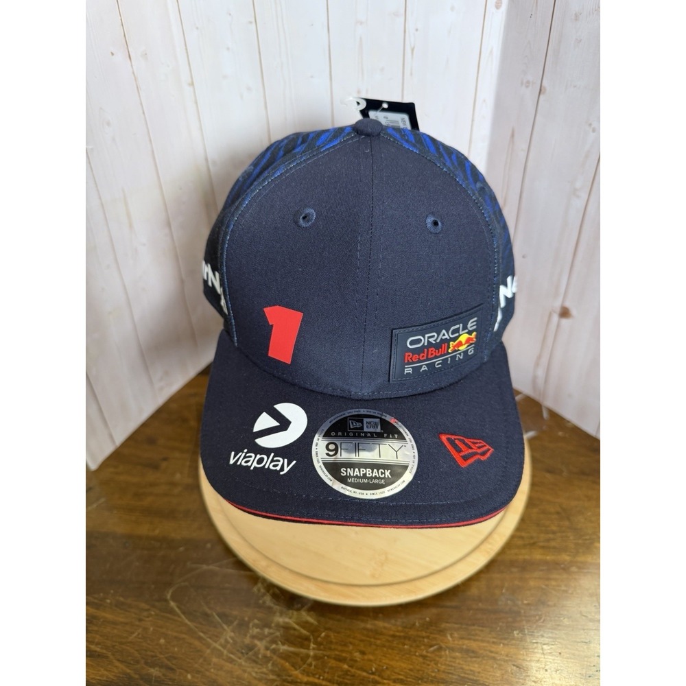 New Era Oracle Red Bull F1 Racing Max Verstappen 1 Navy 9FIFTY Snapback Hat M/L
